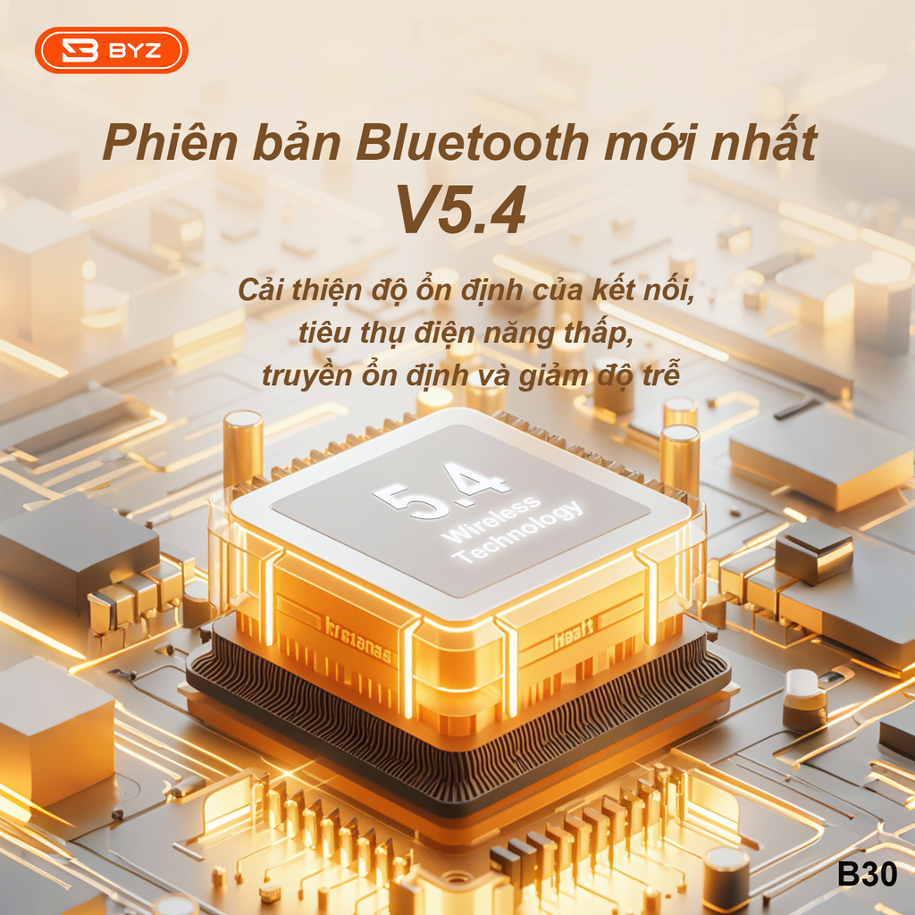 BYZ Tai nghe bluetooth giảm tiếng ồn âm thanh vòm