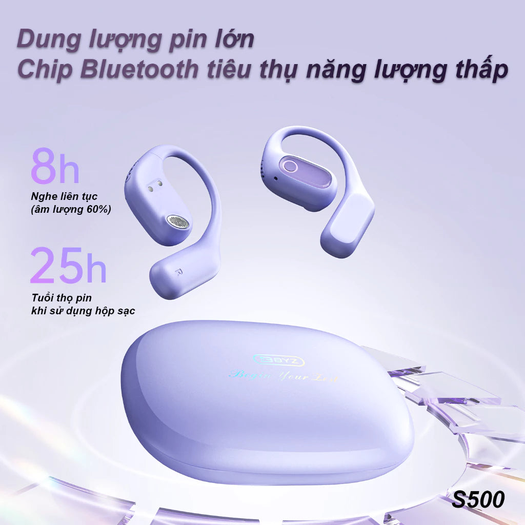 BYZ S500pro Tai nghe Bluetooth dịch thuật thông minh có âm thanh vòm và pin lâu