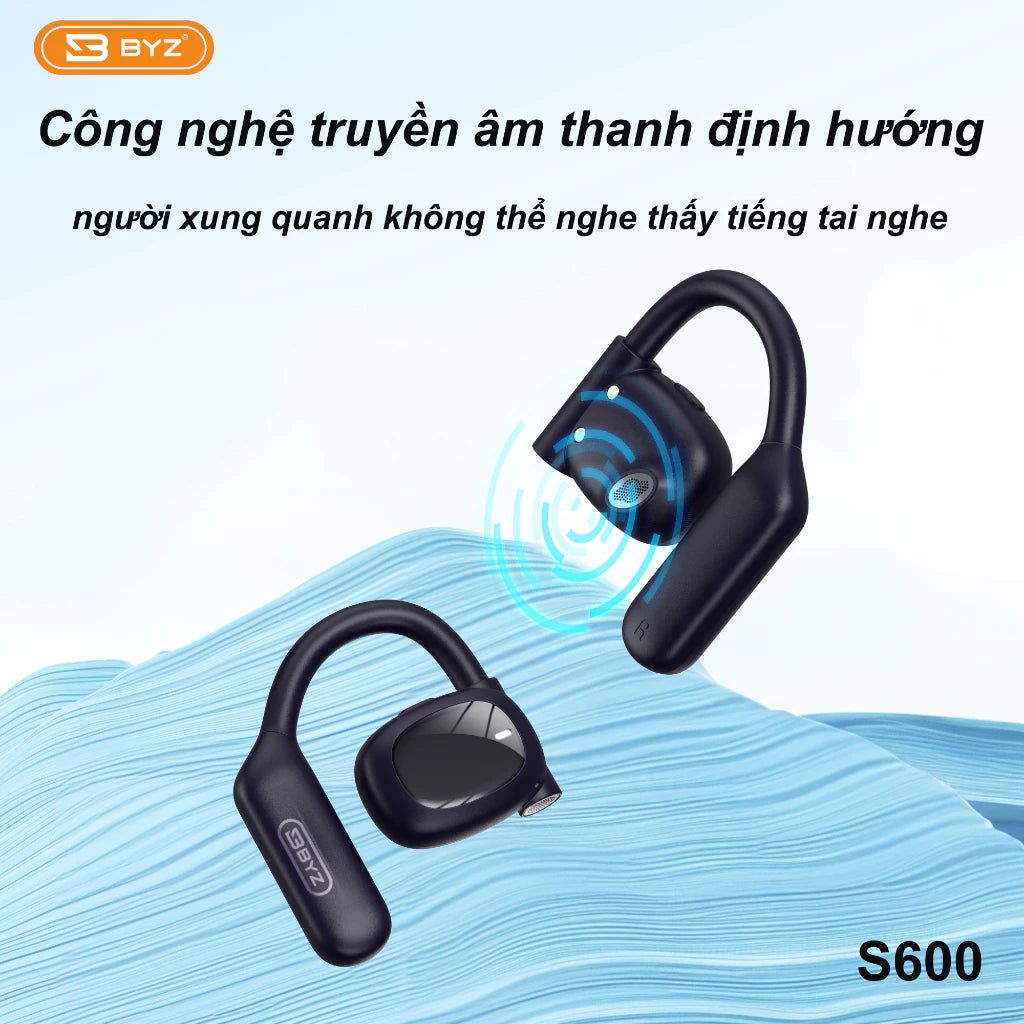 Tai nghe bluetooth không dây không nhét tai BYZ S600 có micro chống Ồn Pin lâu 800mAh