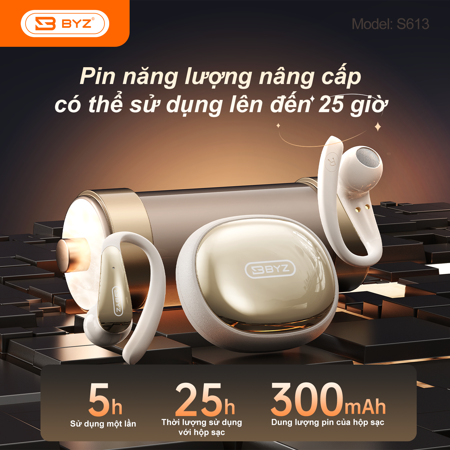 BYZ S613 Tai nghe bluetooth đeo tai