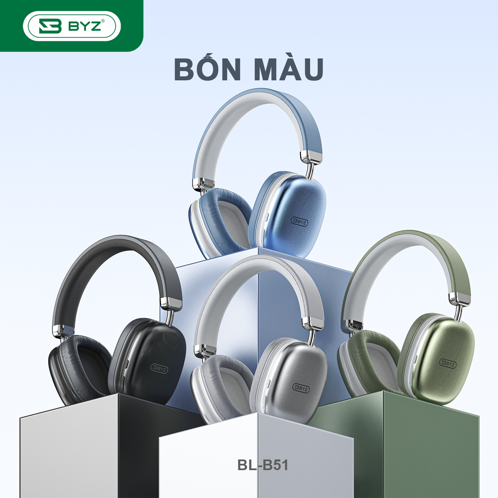 BYZ B51 tai nghe Bluetooth chụp tai có thể sử dụng thẻ nhớ