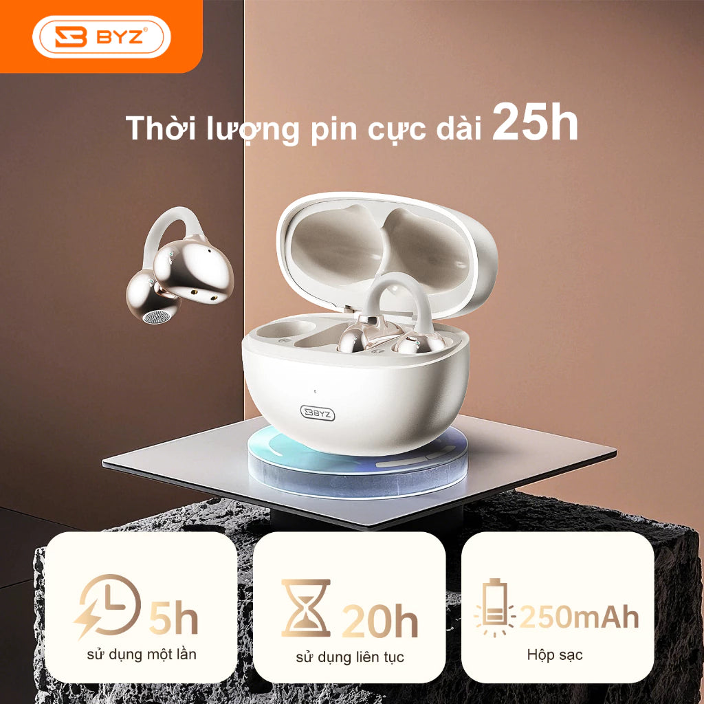 BYZ S607 Tai nghe Bluetooth kẹp tai không nhét tai Âm thanh vòm