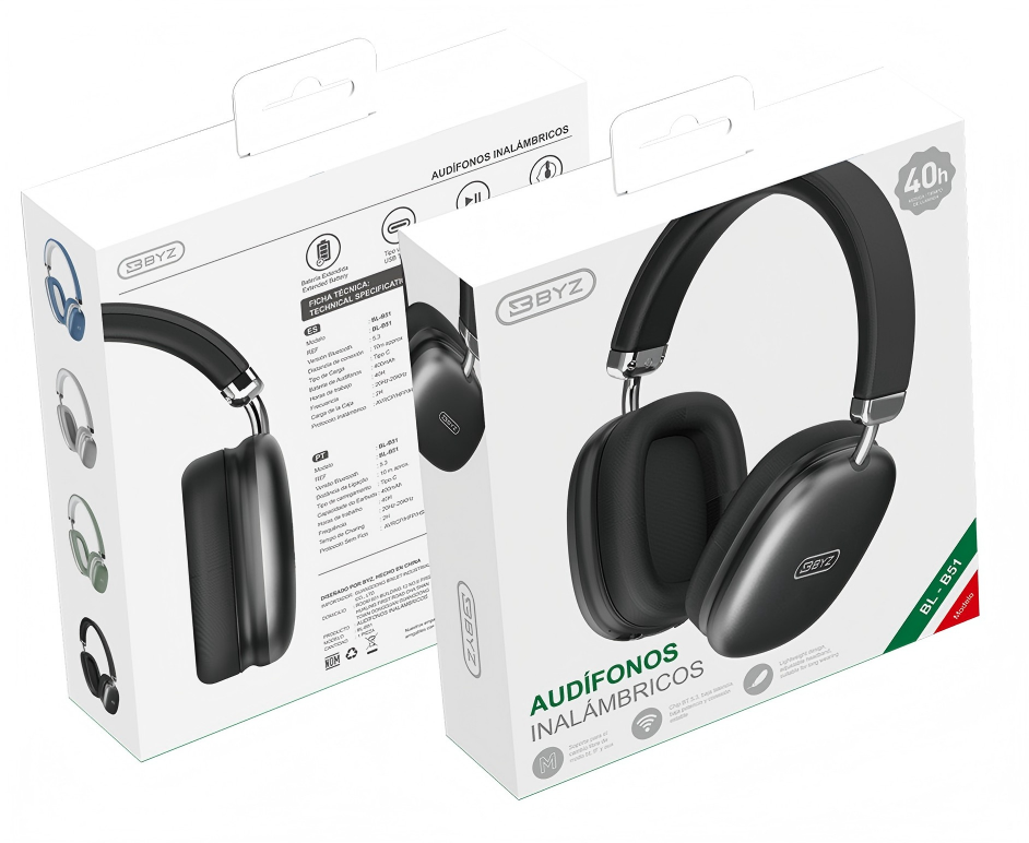BYZ B51 tai nghe Bluetooth chụp tai có thể sử dụng thẻ nhớ