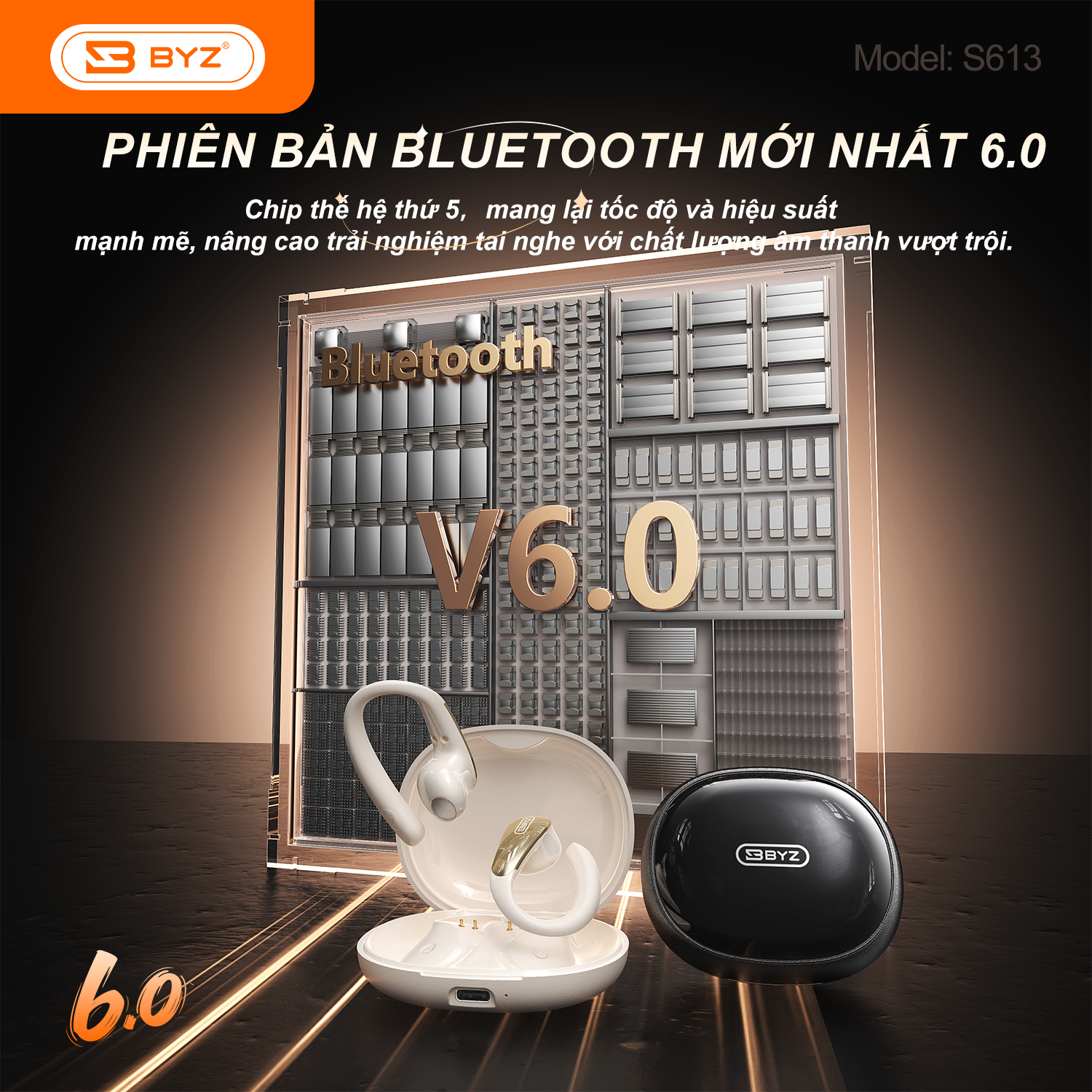BYZ S613 Tai nghe bluetooth đeo tai