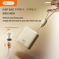 BYZ W118 Pin Sạc Dự Phòng Mini 10000mAh Sạc Siêu Nhanh Tích Hợp Cáp Type C Được Mang Lên Máy Bay