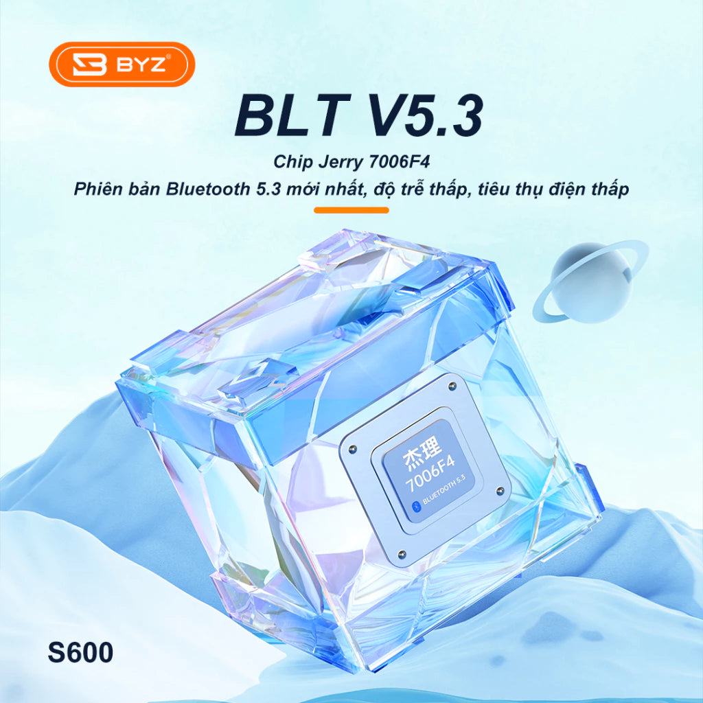 Tai nghe bluetooth không dây không nhét tai BYZ S600 có micro chống Ồn Pin lâu 800mAh