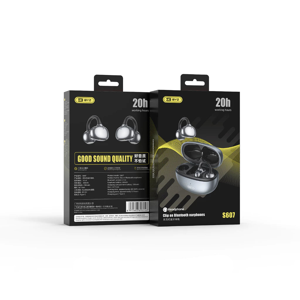 BYZ S607 Tai nghe Bluetooth kẹp tai không nhét tai Âm thanh vòm