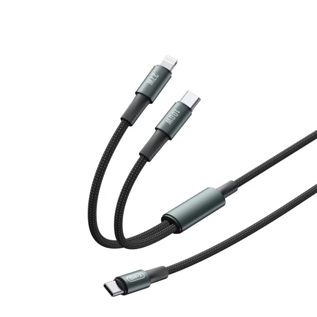 Dây sạc nhanh 2 trong 1 BYZ X22, sạc nhanh công suất cao tương thích nhiều thiết bị