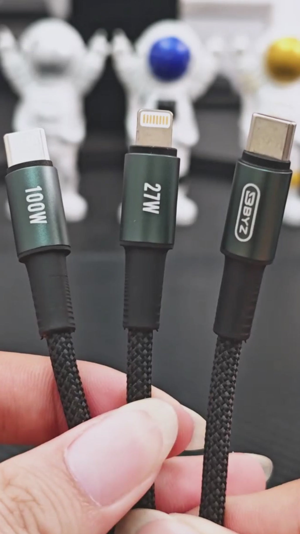 Dây sạc nhanh 2 trong 1 BYZ X22, sạc nhanh công suất cao tương thích nhiều thiết bị