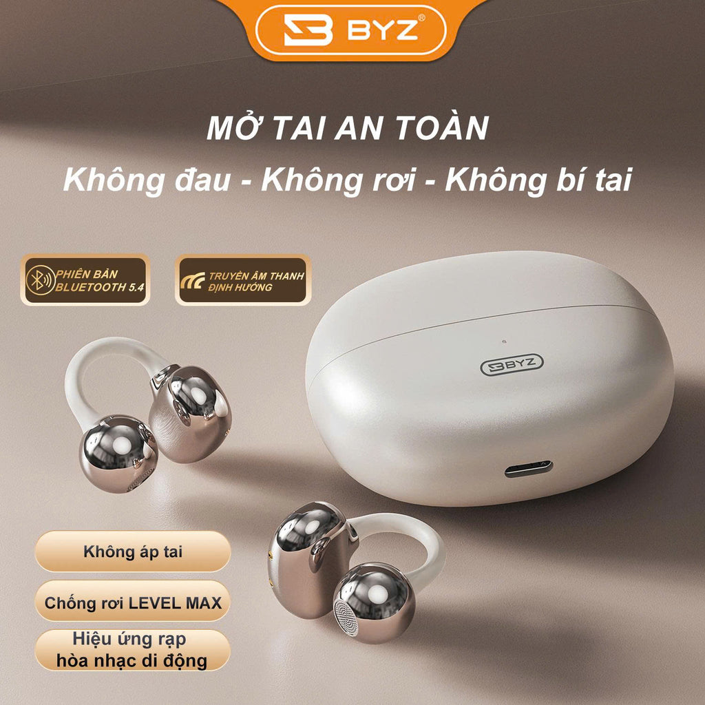 Tai nghe bluetooth không đây BYZ S607 pro tai nghe kẹp tai thể thao pin trâu chính hãng